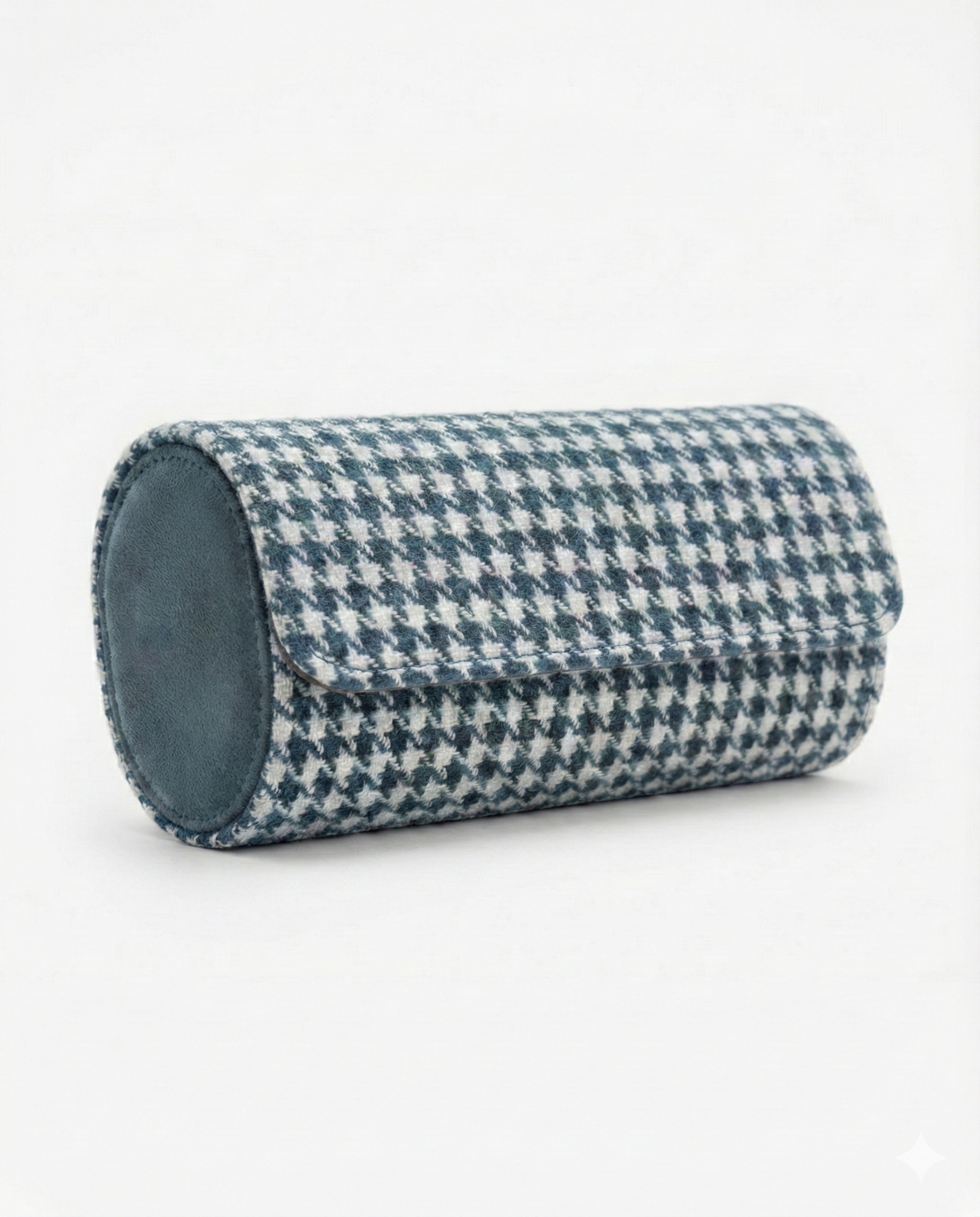 The Maritime 3-Watch Roll | Blue & White Pepita