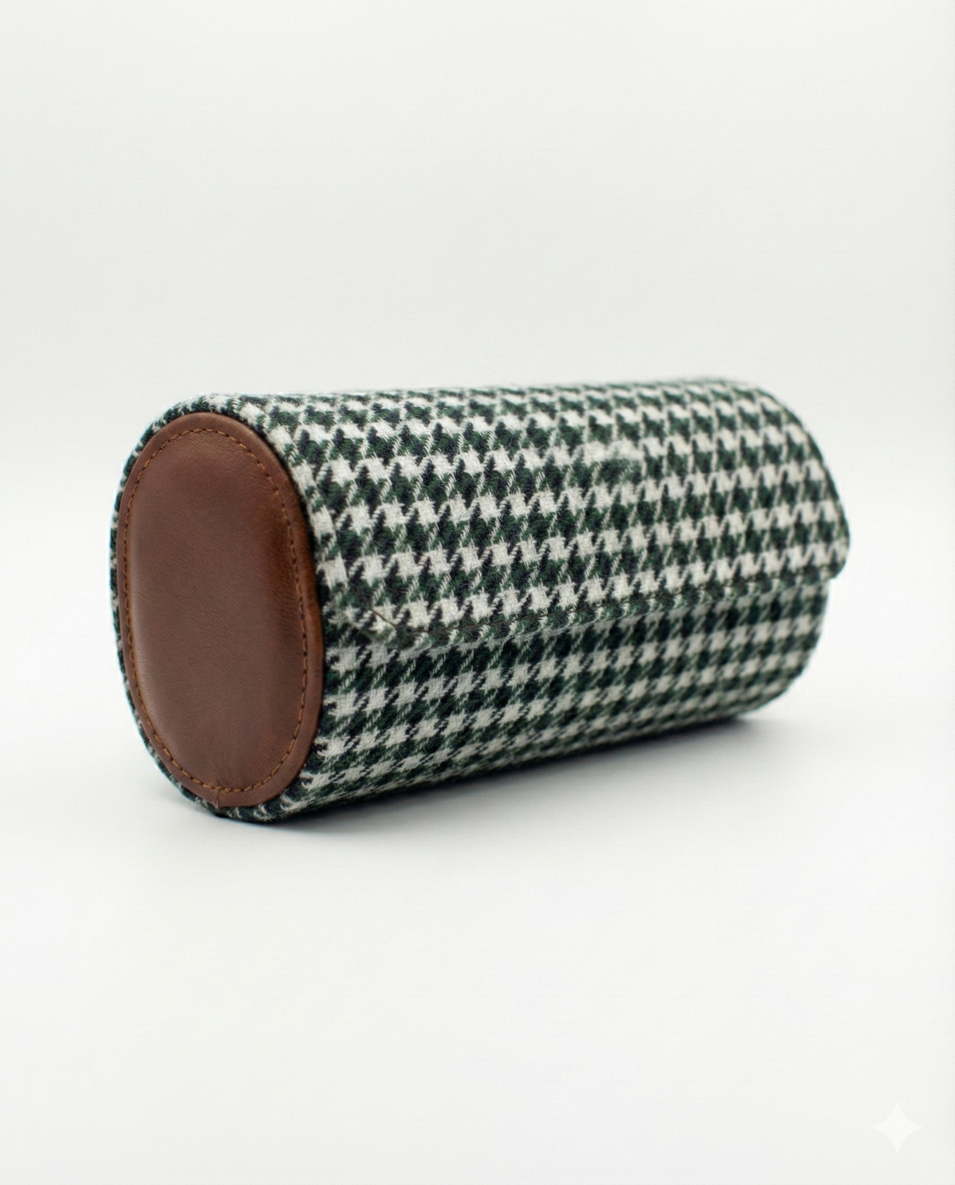 The Grand Tour 3-Watch Roll | Green & Black Pepita