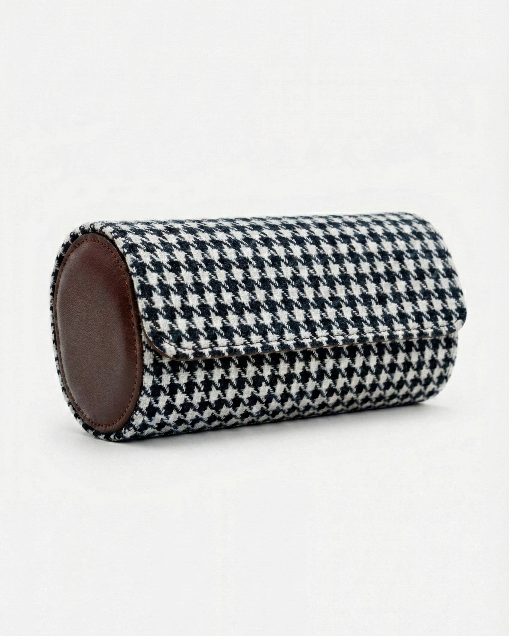 The Sartorial 3-Watch Roll | Black & White Pepita